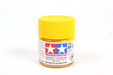 Tamiya XF-3 Flat Yellow Acrylic Paint - 10ml Bottle