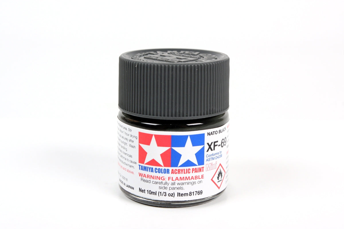 Tamiya XF-69 NATO Black Acrylic Paint - 10ml Bottle