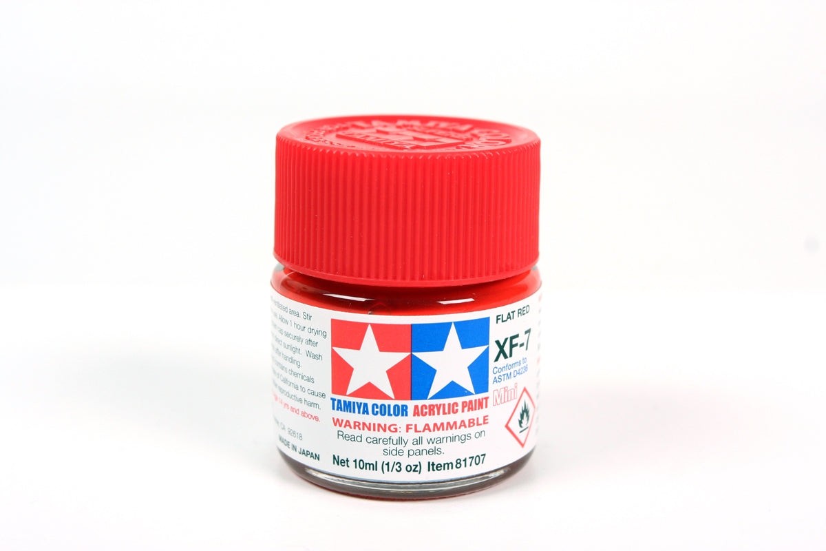 Tamiya XF-7 Flat Red Acrylic Paint - 10ml Bottle
