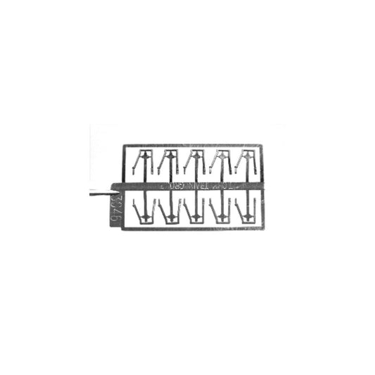 Tichy Train Group 3046 HO Stirrup Steps, Angled Side/Bottom Mount, 10 Pieces