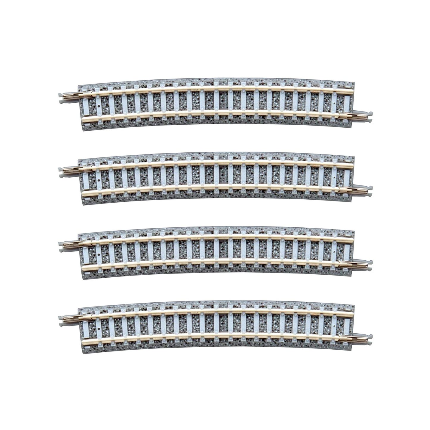 Tomix 1190 N Fine Track Curved Segment C605-10-PC (F) - 605mm (23-13/16") Radius 10 Degree, 4-Pack