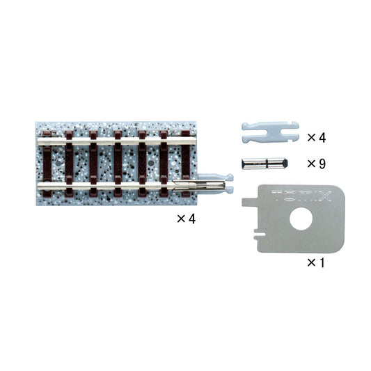 Tomix 1529 N Fine Track Joint Track Segment S35-J, 4-Pack