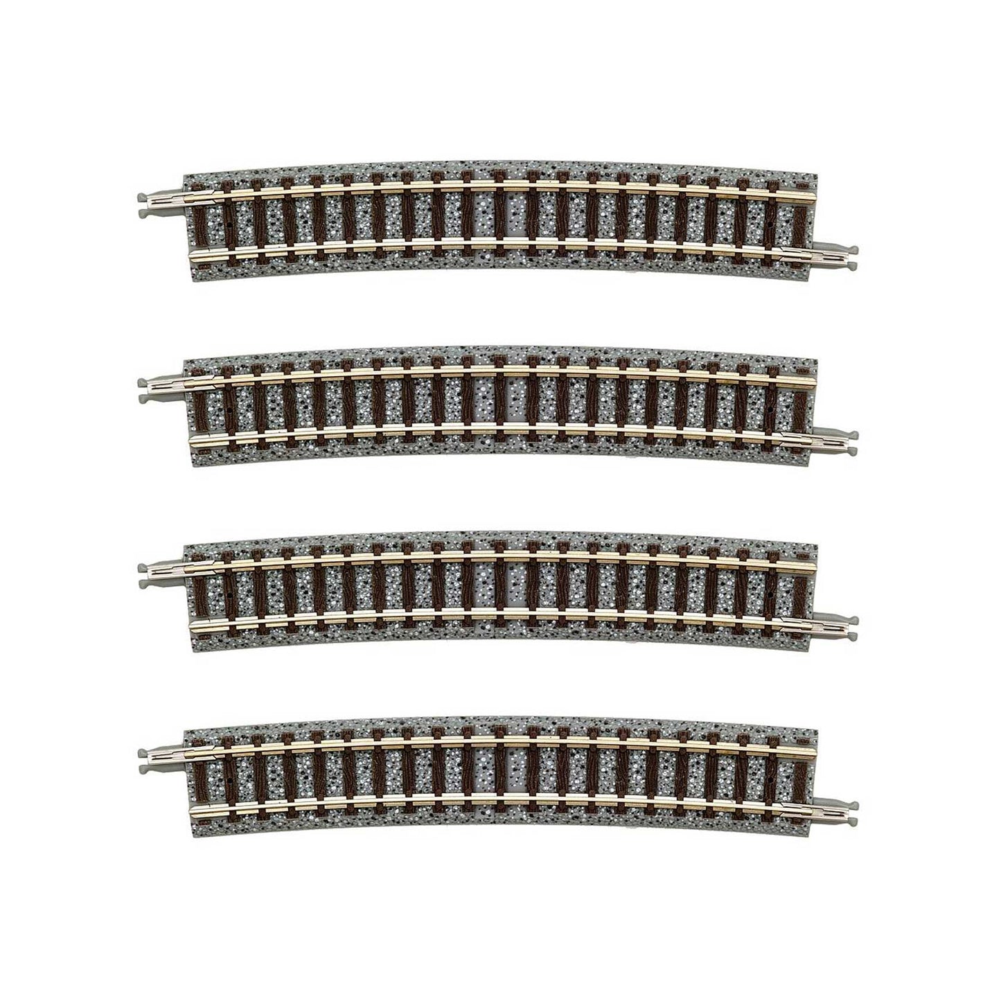 Tomix 1870 N Fine Track Curved Segment C605-10 (F) - 605mm (23-13/16") Radius 10 Degree, 4-Pack