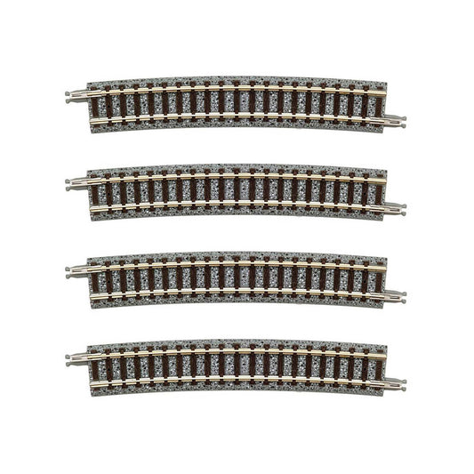 Tomix 1870 N Fine Track Curved Segment C605-10 (F) - 605mm (23-13/16") Radius 10 Degree, 4-Pack