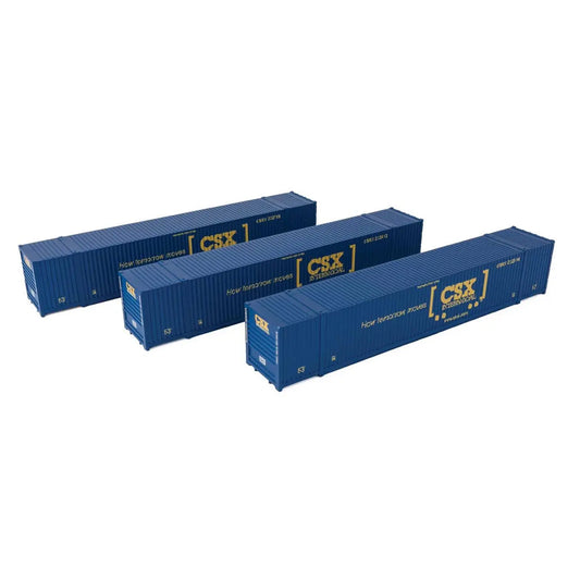 Walthers Scenemaster 949-18501 HO 53' Singamas Corrugated Side Container, CSX 3pk