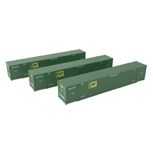 Walthers Scenemaster 949-18502 HO 53' Singamas Corrugated Side Container, EMP 3pk