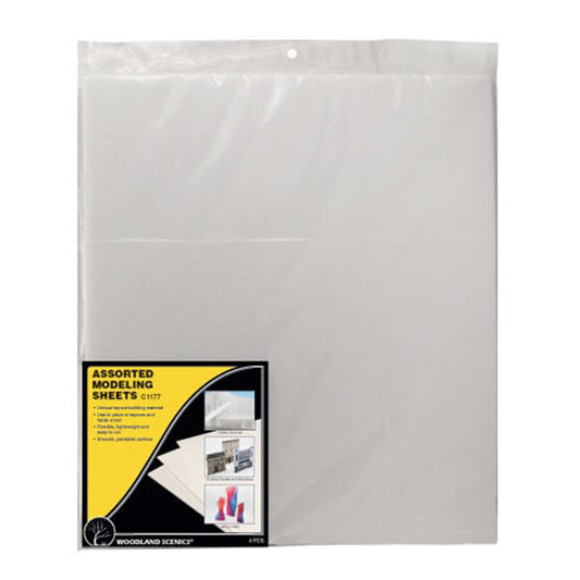 Woodland Scenics C1177 Assorted Modeling Sheets, 4pc