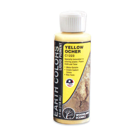 Woodland Scenics C1223 Liquid Pigment, Yellow Ocher 4oz