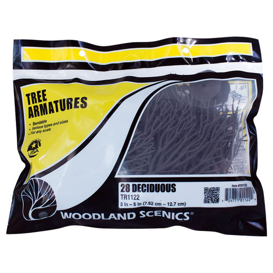 Woodland Scenics TR1122 Tree Armatures, 28 3" to 5" Deciduous Trees