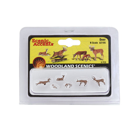 Woodland Scenics A2185 N Figures, Deer 6pcs