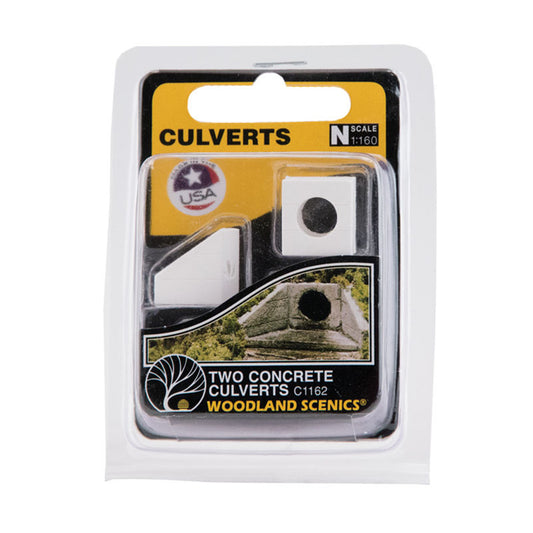 Woodland Scenics C1162 N Culverts, Concrete 2pcs