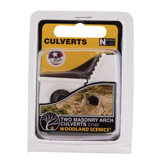 Woodland Scenics C1163 N Culverts, Masonry Arch 2pcs
