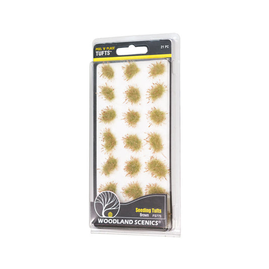 Woodland Scenics FS775 Peel 'n' Place® Tufts, Brown Seeding Tufts