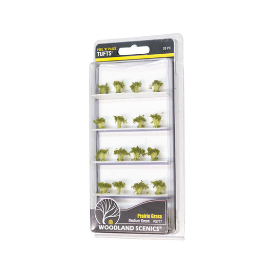 Woodland Scenics FS777 Peel 'n' Place® Tufts, Medium Green Prairie Grass