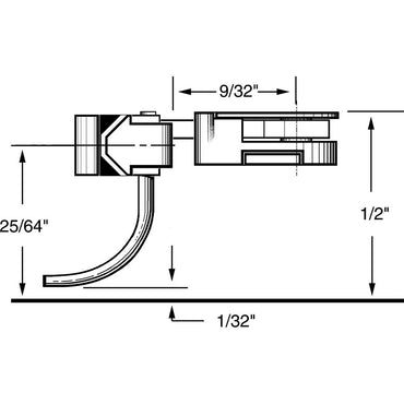 Kadee #32 HO 30-Series Plastic Couplers with Gearboxes - Medium (9/32") Overset Shank, 2 Pair