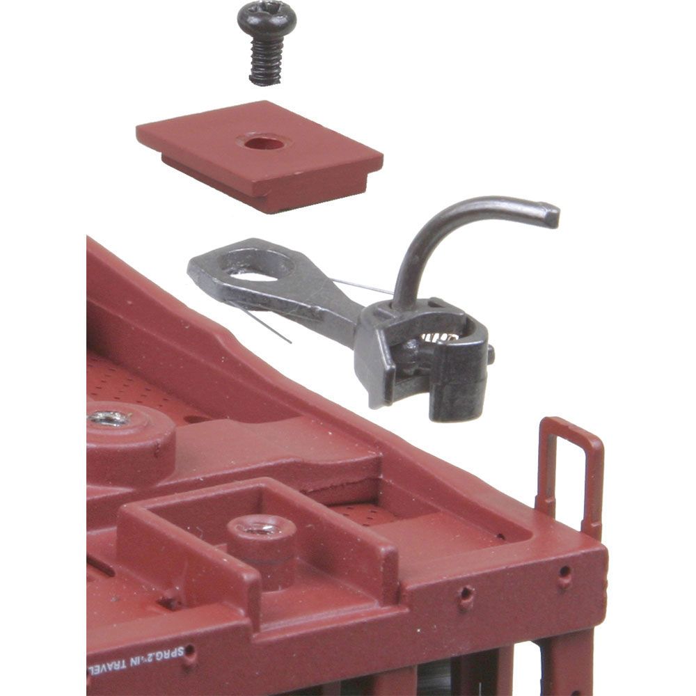 Kadee #144 HO 140-Series Whisker® Metal Couplers with Gearboxes - Short (1/4") Underset Shank, 2 Pair