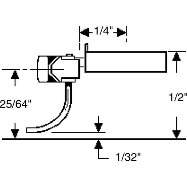 Kadee #145 HO 140-Series Whisker® Metal Couplers with Gearboxes - Short (1/4") Overset Shank, 2 Pair