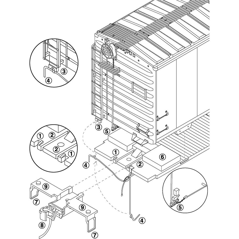 Kadee #2100 HO PS-1 Boxcar Scale Metal Coupler Retrofit/Replacement Assembled, 1 Pair