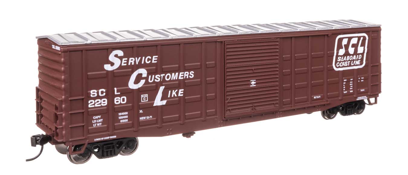 WalthersMainline 910-46719 HO 50' Waffle Side Boxcar, Seaboard Coast Line #22960 (Youngstown Door)