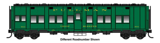 [PREORDER] WalthersProto 920-17802 Pullman-Standard Troop Sleeper Car (Lighted), Pullman Troop Sleeper #9255