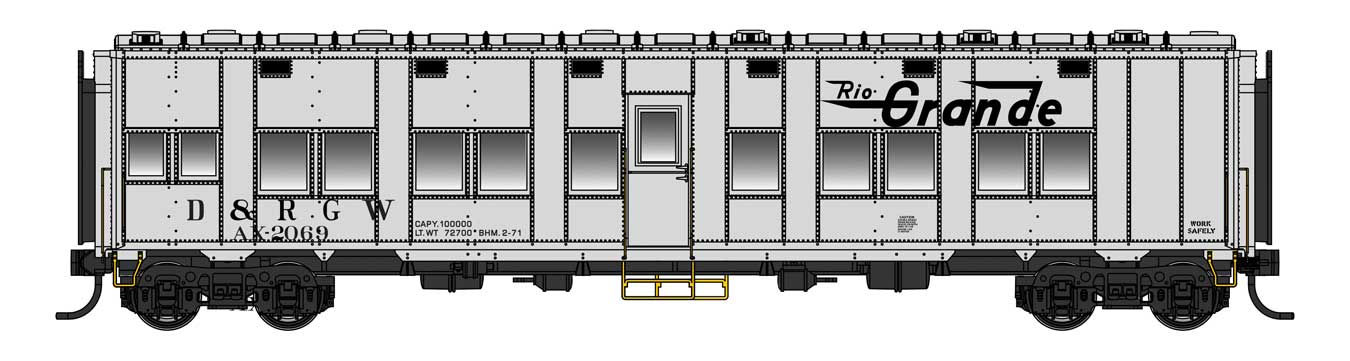 [PREORDER] WalthersProto 920-17805 Pullman-Standard Troop Sleeper Car (Lighted), Denver & Rio Grande Western #AX2069