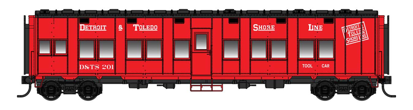 [PREORDER] WalthersProto 920-17806 Pullman-Standard Troop Sleeper Car (Lighted), Detroit & Toledo Shore Line #201