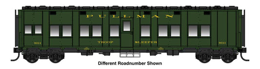 [PREORDER] WalthersProto 920-27801 Pullman-Standard Troop Sleeper Car, Pullman Troop Sleeper #9635