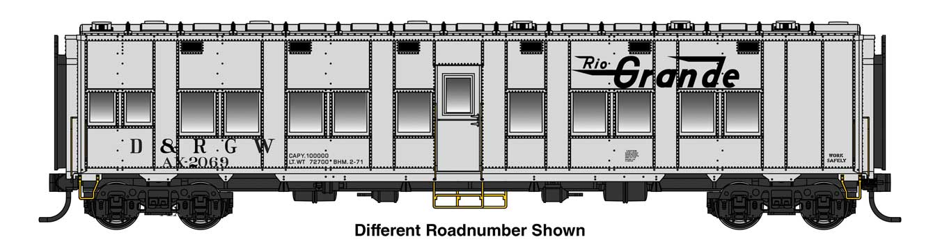 [PREORDER] WalthersProto 920-27805 Pullman-Standard Troop Sleeper Car, Denver & Rio Grande Western #AX2410