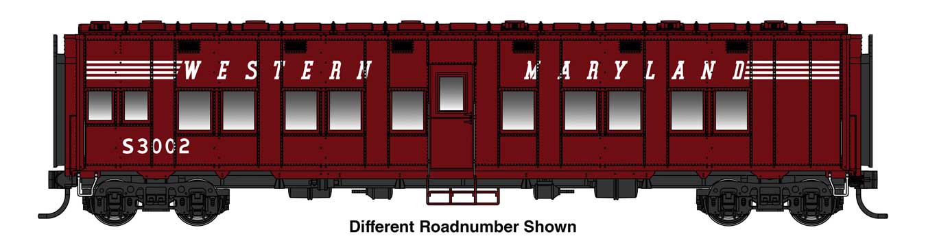 [PREORDER] WalthersProto 920-27808 Pullman-Standard Troop Sleeper Car, Western Maryland #S3003