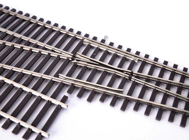 WalthersTrack 948-83075 HO DCC-Friendly #6 Single Left Hand Crossover, Code 83 Nickel Silver