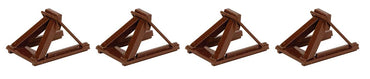 WalthersTrack 948-83109 HO Assembled Track Bumper, Rust Brown 4pk