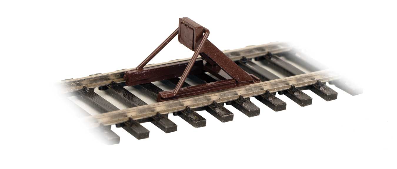 WalthersTrack 948-83109 HO Assembled Track Bumper, Rust Brown 4pk