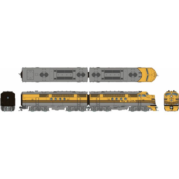 [PREORDER] Rapido 1004014 HO EMD FT A+B Set, D&RGW #5441 + 5442 (DC Silent)