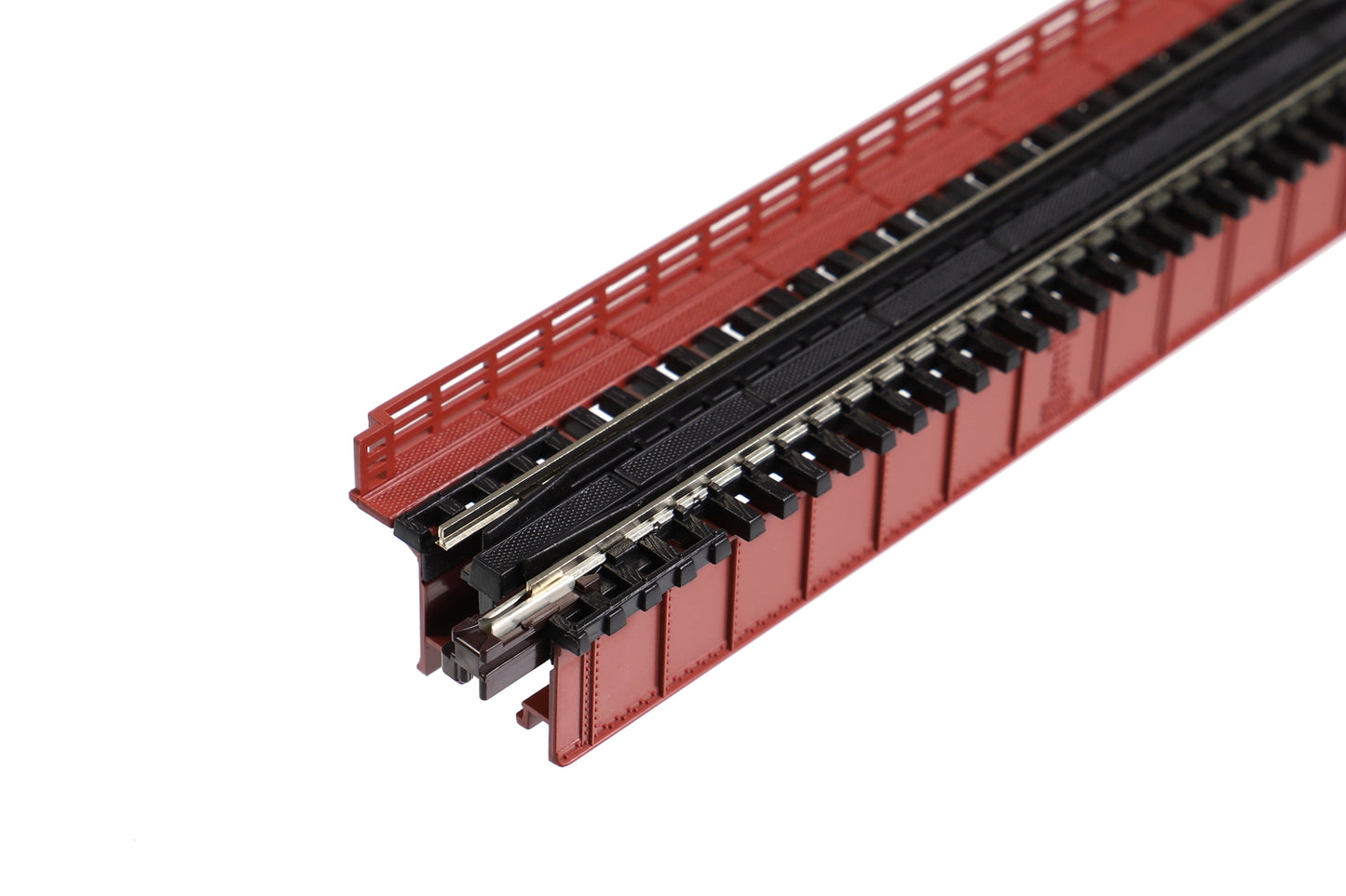 Kato 20-460 N Unitrack Single Deck Girder Bridge Red 124mm (4-7/8")