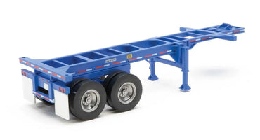 Walthers SceneMaster 949-4501 HO 20' Container Chassis, Blue 2pk