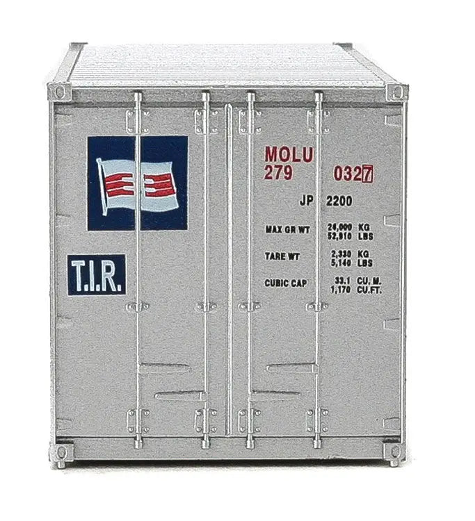 Walthers SceneMaster 949-8014 HO 20' Corrugated Container with Flat Panel, Mitsui OSK Lines