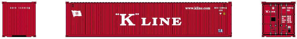 Jacksonville Terminal Company 405341 N 40' Corrugated-Side Container w/ Magnetic System, K-Line 2pk