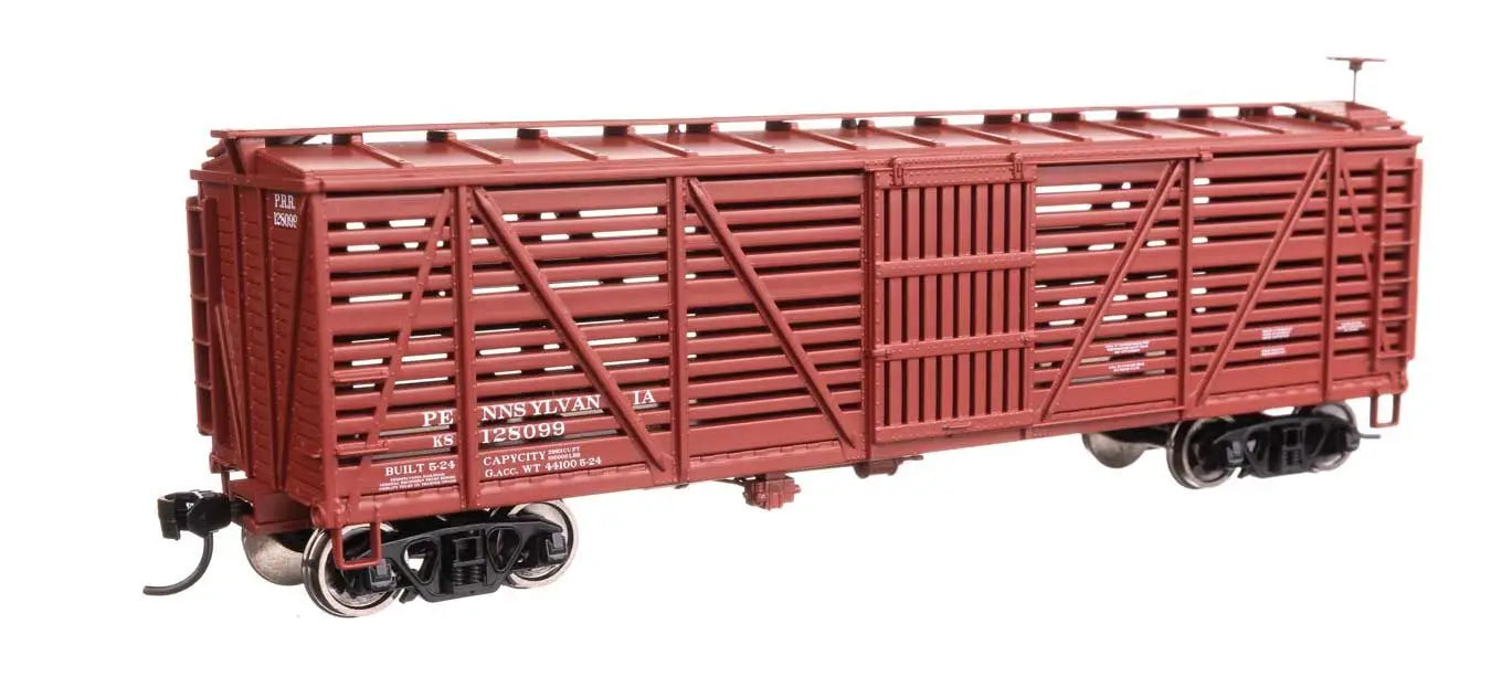 Walthers Mainline 910-41465 HO 40' Wood Stock Car, Pennsylvania #128099