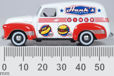 Oxford Diecast 87CV50003 HO 1950 Chevrolet Panel Van, Hanks Country Diner
