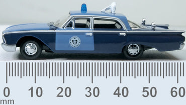 Oxford Diecast 87FF60002 HO 1960 Ford Fairlane Sedan, Massachusetts State Police Radar Car