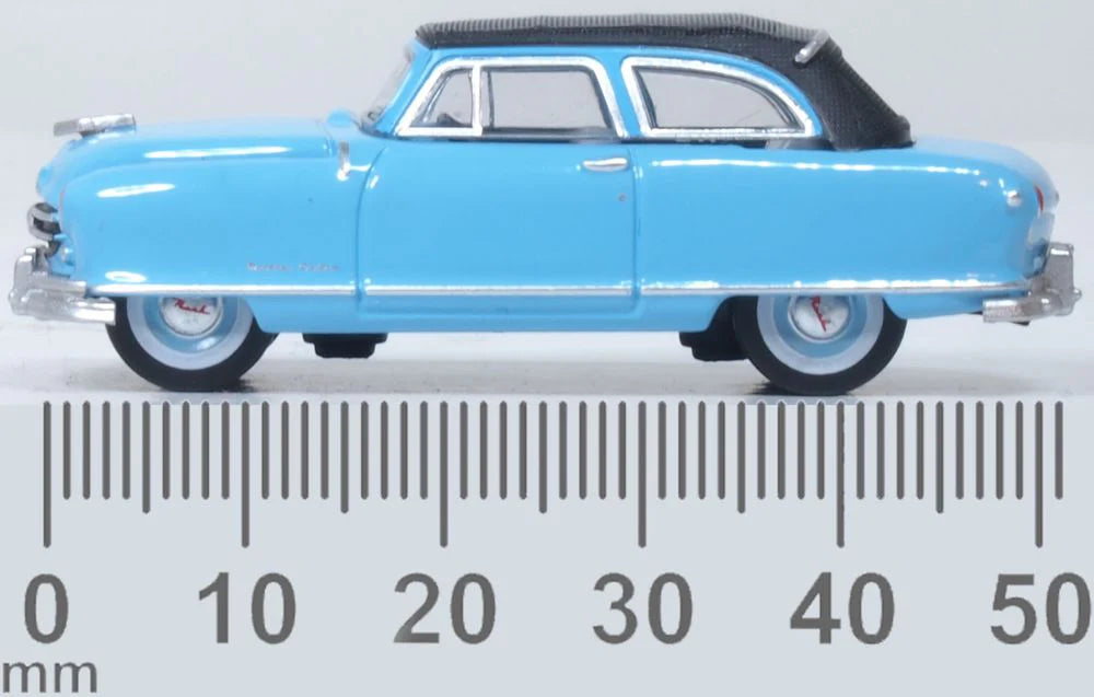 Oxford Diecast 87NR50001 HO 1950 Nash Rambler Custom Landau Convertible (Closed), Strato Blue