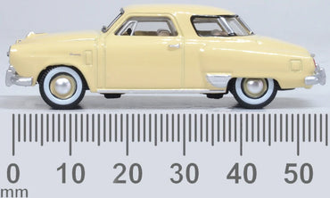Oxford Diecast 87SC50001 HO 1950 Studebaker Champion Starlight Coupe, Tulip Cream