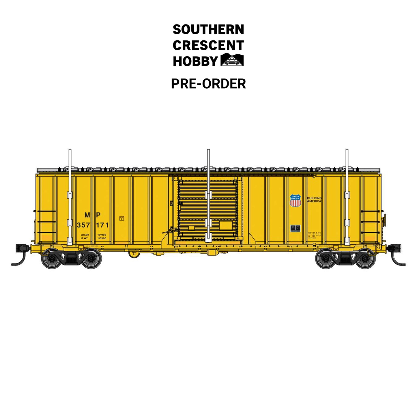 [PREORDER] Walthers Mainline 910-3800 HO 50' Rocket Train Clearance Box Car, Missouri Pacific #357171