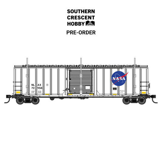 [PREORDER] Walthers Mainline 910-3806 HO 50' Rocket Train Clearance Box Car, NASA (NLAX) #72958