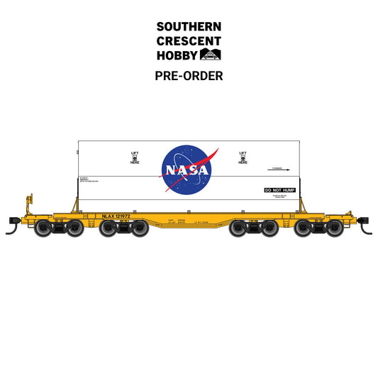 [PREORDER] Walthers Mainline 910-51009 HO 66' Rocket Train Booster Car, NASA (NLAX) #121972