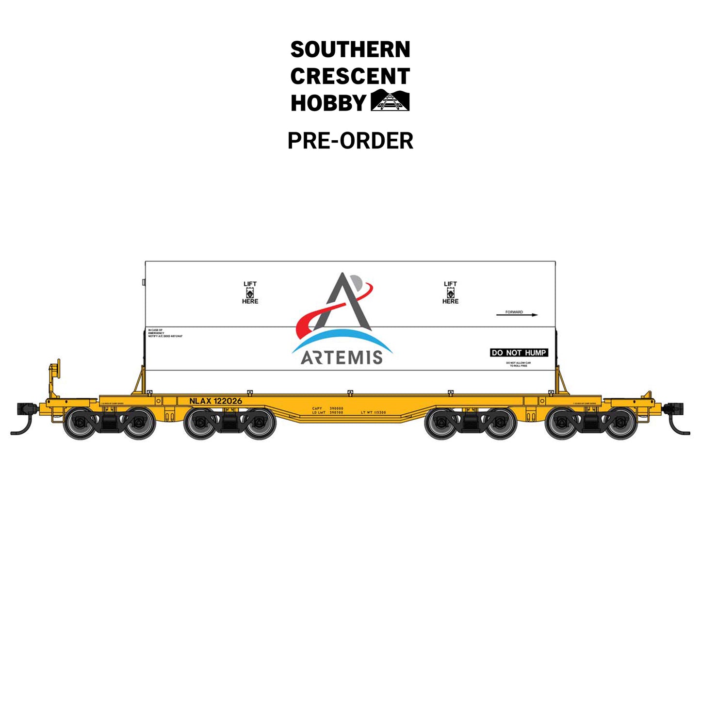 [PREORDER] Walthers Mainline 910-51011 HO 66' Rocket Train Booster Car, Artemis (NLAX) #122026