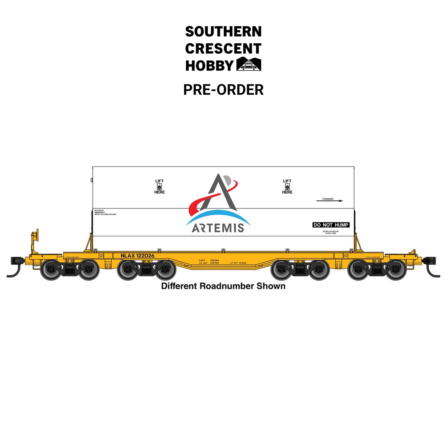 [PREORDER] Walthers Mainline 910-51012 HO 66' Rocket Train Booster Car, Artemis (NLAX) #122028