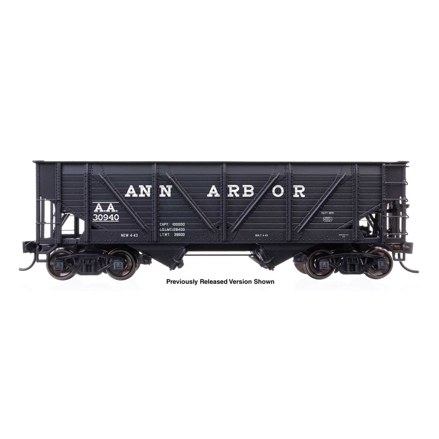 [PREORDER] WalthersProto 920-105906 34' Steel-Sheathed War Emergency Hopper, Ann Arbor #30945