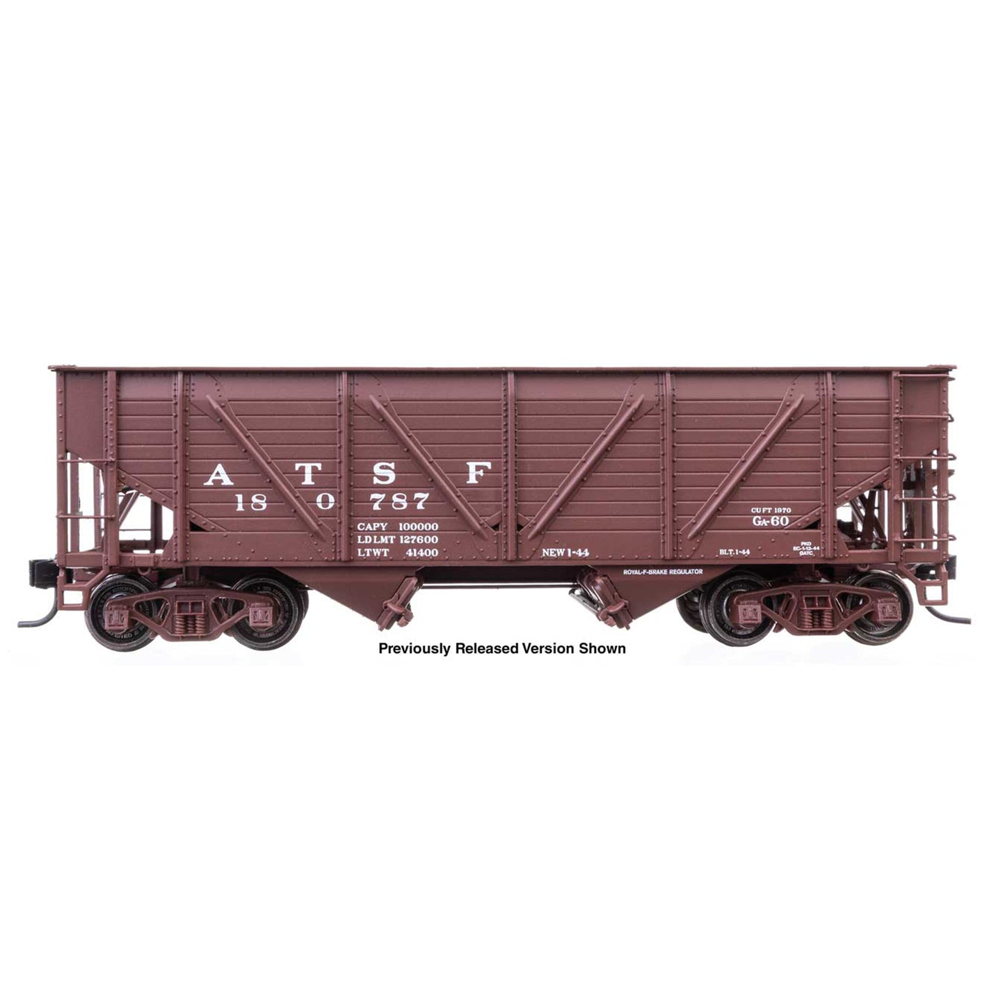 [PREORDER] WalthersProto 920-105908 34' Steel-Sheathed War Emergency Hopper, Santa Fe #180624