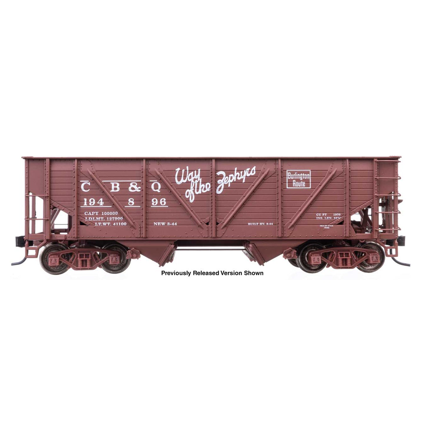 [PREORDER] WalthersProto 920-105913 34' Steel-Sheathed War Emergency Hopper, Chicago Burlington & Quincy #194876